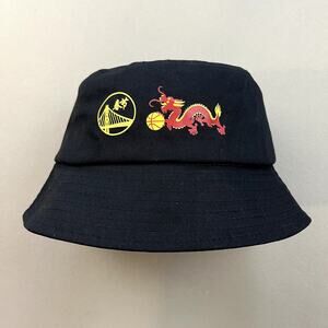 Golden State Warriors Bucket Hat Cap 7-1/4 Black Chinese New Year Giveaway 2024